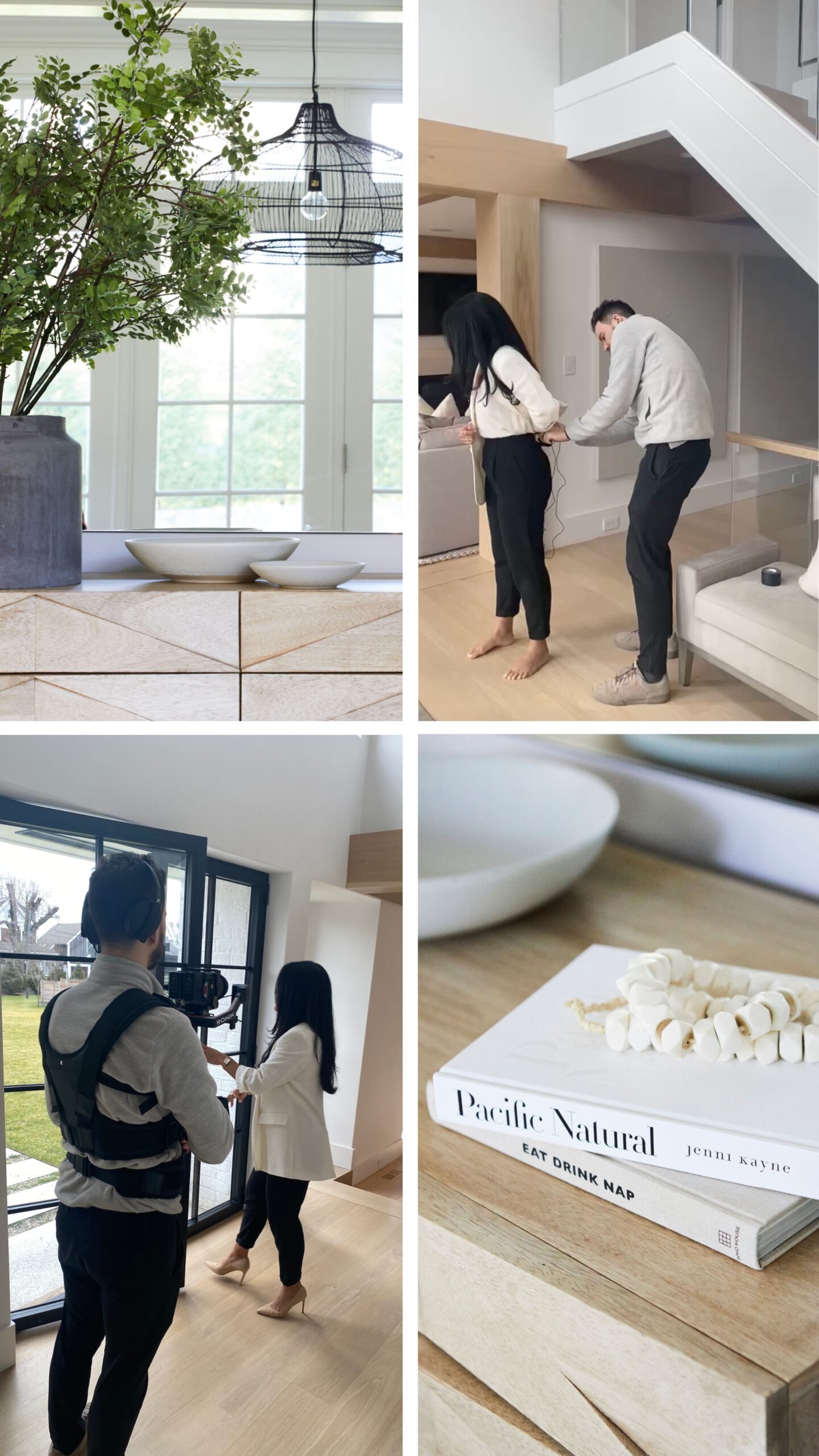 Designer Leia T Ward of LTW Design filming The Reveal for The Design Network